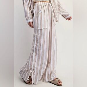 🆕🤍CREAM COTTON GAUZE TIE PANTS